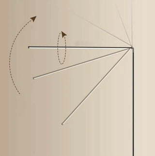 Adjustable Minimalist Metal Linear LED Floor Lamp Zawala Image - 9