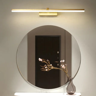 ZOWALA - Minimalist Gold Aluminum Linear LED Vanity Light Image - 1