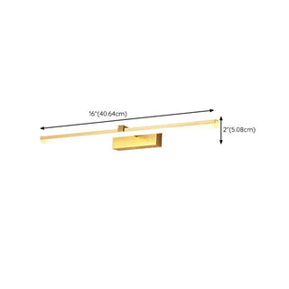 ZOWALA - Minimalist Gold Aluminum Linear LED Vanity Light #size