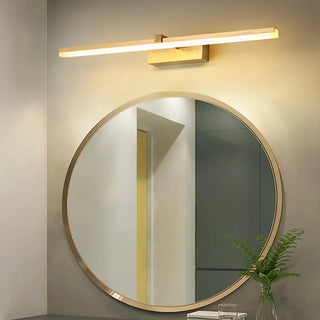 ZOWALA - Minimalist Gold Aluminum Linear LED Vanity Light Image - 2