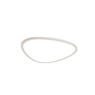 Modern Minimalist White Asymmetric Flush Mount Light Zawala Image - 11