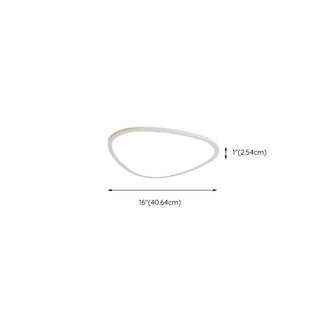 Modern Minimalist White Asymmetric Flush Mount Light Zawala #size
