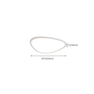 Modern Minimalist White Asymmetric Flush Mount Light Zawala Image - 13