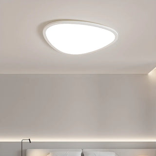 Modern Minimalist White Asymmetric Flush Mount Light Zawala Image - 3