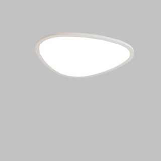 Modern Minimalist White Asymmetric Flush Mount Light Zawala Image - 7