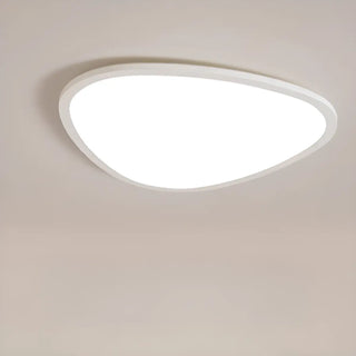 Modern Minimalist White Asymmetric Flush Mount Light Zawala Image - 9