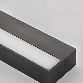 Modern Rectangular Black Bathroom LED Vanity Light Zawala Image - 14