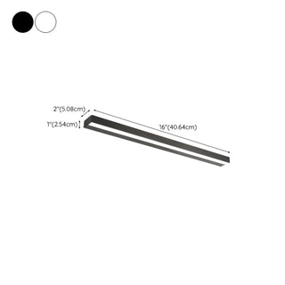Modern Rectangular Black Bathroom LED Vanity Light Zawala #size