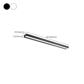 Modern Rectangular Black Bathroom LED Vanity Light Zawala Image - 16