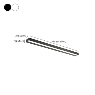 Modern Rectangular Black Bathroom LED Vanity Light Zawala Image - 17