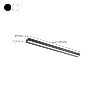 Modern Rectangular Black Bathroom LED Vanity Light Zawala Image - 18