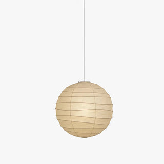 ZOWALA - Minimalist Beige Paper Globe Pendant Light Image - 5
