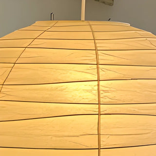 ZOWALA - Minimalist Beige Paper Globe Pendant Light Image - 8