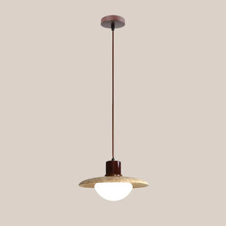 ZOWALA - Minimalist Stone Cylinder DIsc Pendant Light Flexible Length Image - 10