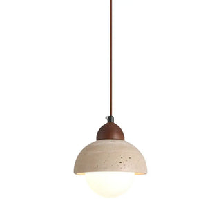 ZOWALA - Minimalist Stone Cylinder DIsc Pendant Light Flexible Length Image - 12