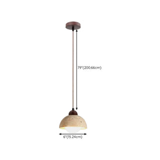ZOWALA - Minimalist Stone Cylinder DIsc Pendant Light Flexible Length Image - 20