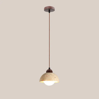 ZOWALA - Minimalist Stone Cylinder DIsc Pendant Light Flexible Length Image - 9