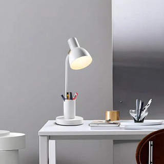 Minimalist Pink Bell Shade Metal Study Table Lamp Zawala Image - 10