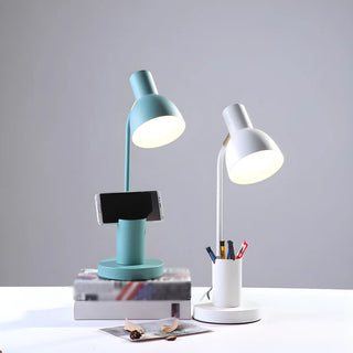 Minimalist Pink Bell Shade Metal Study Table Lamp Zawala Image - 14