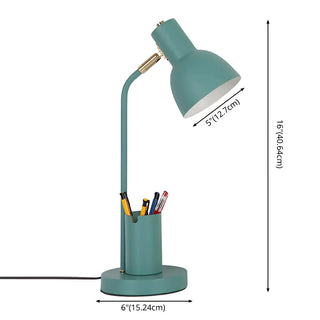 Minimalist Pink Bell Shade Metal Study Table Lamp Zawala #size
