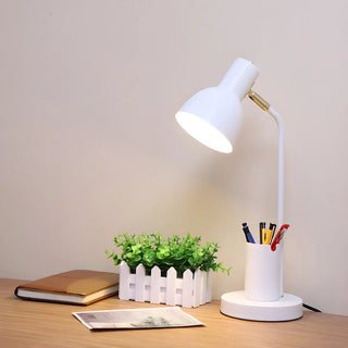 Minimalist Pink Bell Shade Metal Study Table Lamp Zawala Image - 4