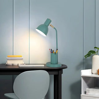 Minimalist Pink Bell Shade Metal Study Table Lamp Zawala Image - 6