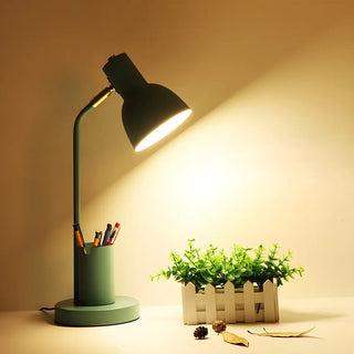 Minimalist Pink Bell Shade Metal Study Table Lamp Zawala Image - 7