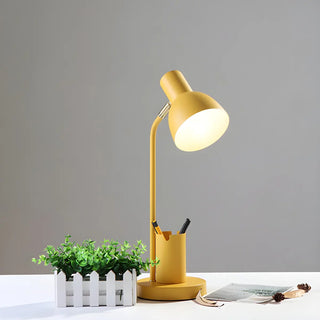 Minimalist Pink Bell Shade Metal Study Table Lamp Zawala Image - 8