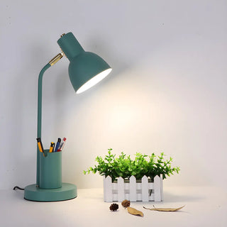 Minimalist Pink Bell Shade Metal Study Table Lamp Zawala Image - 9