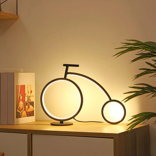 Minimalist Bike LED Metal Bedside Lamp Black/White Zawala Image - 1