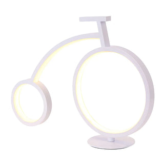 Minimalist Bike LED Metal Bedside Lamp Black/White Zawala Image - 12