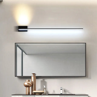 Minimalist Black Linear LED Up Down Vanity Light Zawala Image - 1