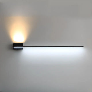 Minimalist Black Linear LED Up Down Vanity Light Zawala Image - 6