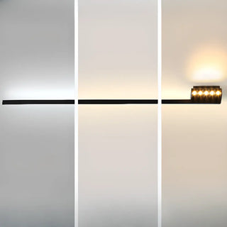 Minimalist Black Linear LED Up Down Vanity Light Zawala Image - 8