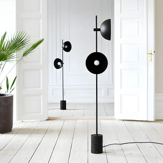 Minimalist Dome Modern LED Black Metal Floor Lamp Zawala Image - 1