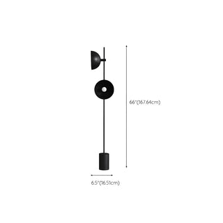 Minimalist Dome Modern LED Black Metal Floor Lamp Zawala #size