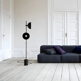 Minimalist Dome Modern LED Black Metal Floor Lamp Zawala Image - 3