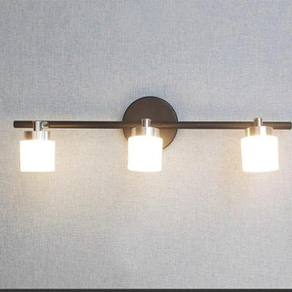 Minimalist Cylinder 3-Light Black Metal Vanity Light Zawala Image - 1