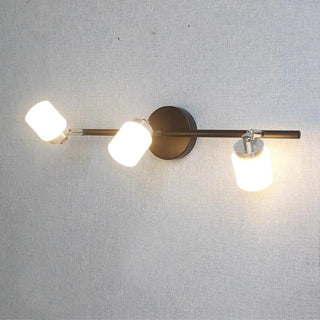 Minimalist Cylinder 3-Light Black Metal Vanity Light Zawala Image - 3