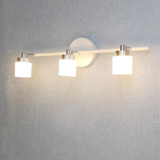 Minimalist Cylinder 3-Light Black Metal Vanity Light Zawala Image - 4