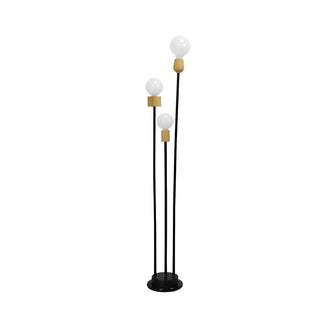 3-Light Minimalist Globe Metallic LED Floor Lamp Zawala Image - 3