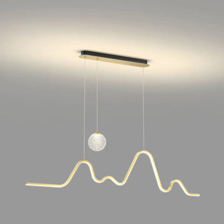 ZOWALA - Stylish Wavy and Globe Kitchen Island Pendant Light Image - 14