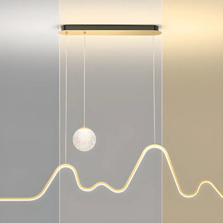 ZOWALA - Stylish Wavy and Globe Kitchen Island Pendant Light Image - 16