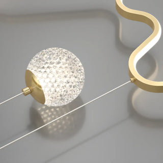 ZOWALA - Stylish Wavy and Globe Kitchen Island Pendant Light Image - 17