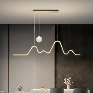 ZOWALA - Stylish Wavy and Globe Kitchen Island Pendant Light Image - 2