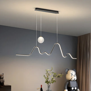 ZOWALA - Stylish Wavy and Globe Kitchen Island Pendant Light Image - 3