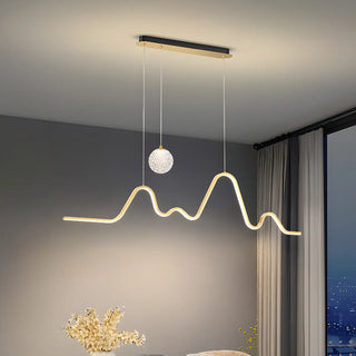 ZOWALA - Stylish Wavy and Globe Kitchen Island Pendant Light Image - 4
