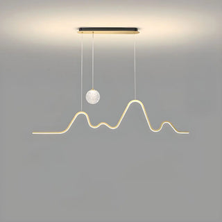 ZOWALA - Stylish Wavy and Globe Kitchen Island Pendant Light Image - 6