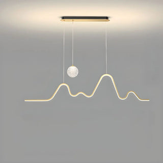 ZOWALA - Stylish Wavy and Globe Kitchen Island Pendant Light Image - 7