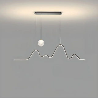 ZOWALA - Stylish Wavy and Globe Kitchen Island Pendant Light Image - 8